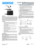 Shure MX183 184 185 BP User Guide