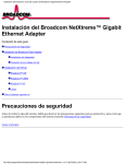 Instalación del hardware: Guía del usuario del Broadcom Gigabit
