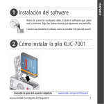 Instalación del software Cómo instalar la pila KLIC-7001