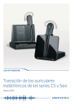 Transición de los auriculares inalámbricos de las series CS y Savi