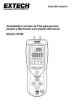 Guía del usuario Anemómetro con tubo de Pitot para servicio