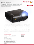 Alcance ultracorto Proyector WXGA con funciones de red