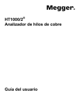 HT1000/2 Analizador de hilos de cobre Guía del usuario