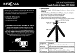 GUÍA DE INSTALACIÓN RÁPIDA Trípode flexible de 6 pulg.