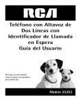 Teléfono con Altavoz de Dos Líneas con Identificador de Llamada