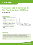 Adaptador USB Inalámbrico de Alto Rendimiento de 300Mbps