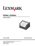 Lexmark E250 Guía del usuario