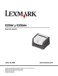 Lexmark E250 Gu&iacute;a del usuario