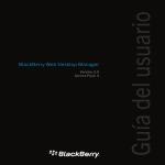 BlackBerry Web Desktop Manager Gu&iacute;a del usuario