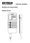 GUÍA DEL USUARIO Medidor de conductividad Modelo EC210