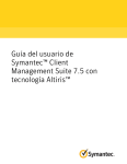 Guía del usuario de Symantec™ Client Management Suite 7.5 con