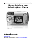 Cámara digital con zoom Kodak EasyShare DX6440 Guía del usuario