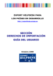 SECCIÓN DERECHOS DE IMPORTACIÓN GUÍA DEL USUARIO