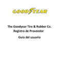 The Goodyear Tire & Rubber Co. Registro de Proveedor Gu&iacute;a del
