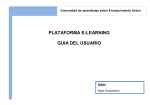 PLATAFORMA E-LEARNING GUIA DEL USUARIO