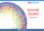 Gu&iacute;a del Usuario de IOPscience