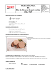 FICHA T&Eacute;CNICA DE Bloc de foie gras de pato en
