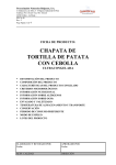 tortilla de patata con cebolla chapata ultracongelada