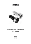 CARGADOR USB PARA COCHE de 2 puertos Manual