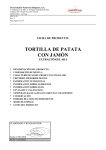tortilla de patata con jam&oacute;n ultracongelada