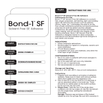Bond 1 SF - Directions for Use