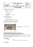 FICHA T&Eacute;CNICA DE SALCHICHA CON BACON