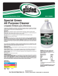 Special Green All Purpose Cleaner Limpiador Brillante para Alfombras