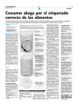 Consumo aboga por el etiquetado correcto de los alimentos