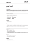 Ficha t&eacute;cnica pro-level
