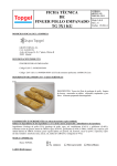 ficha t&eacute;cnica de finger pollo empanado tg 3x1 kg