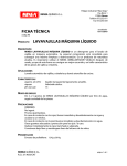 FICHA T&Eacute;CNICA PRODUCTO LAVAVAJILLAS M&Aacute;QUINA L&Iacute;QUIDO
