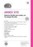 Adhesivo flexible para suelos con Tecnología Microtec ARDEX X78