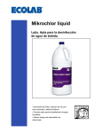 Mikrochlor liquid Lejía. Apta para la desinfección de agua de bebida.