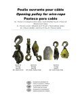Opening pulley for wire-rope