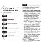 Instructions For Use - Cement-It Universal C&B Resin