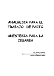 analgesia para el trabajo de parto anestesia para la cesarea