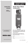 Single Stage Oillube Compressor Instruction manual