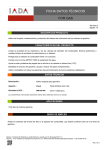 FICHA DATOS TÉCNICOS FOR GAS