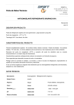 Ficha de Datos T&eacute;cnicos