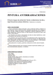 Ficha t&eacute;cnica Pintura antirradiaciones