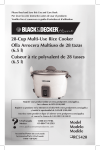 28-Cup Multi-Use Rice Cooker Olla Arrocera Multiuso de 28 tazas