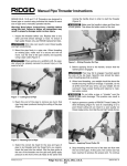 Manual Pipe Threader Instructions