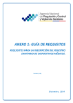 Requisitos para la inscripción del Registro Sanitario de dispositivos