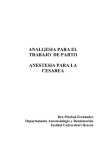 analgesia para el trabajo de parto anestesia para la cesarea