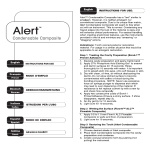 Alert Condensable Composite Translated - Directions For