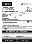 OPERATOR`S MANUAL 26cc 2-CyCLE POWER HEAD