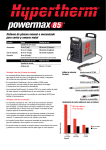 Sistema de plasma manual o mecanizado para cortar y ranurar metal