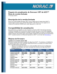 Paquete de actualización de firmware 1097 de UC5™ Nota de