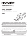 OPERATOR`S MANUAL