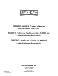 BM80915 3000 PSI Pressure Washer Replacement Parts List